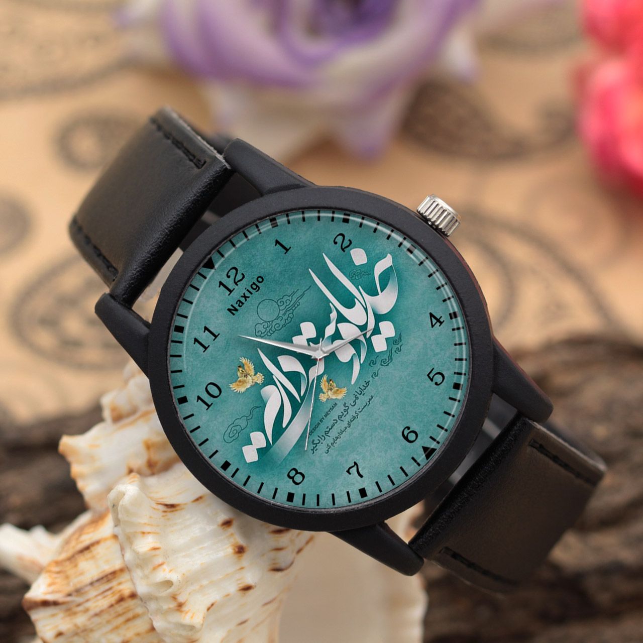ساعت مچی عقربه ای ناکسیگو طرح خدایا دوست دارم کد LF4181 -  - 3