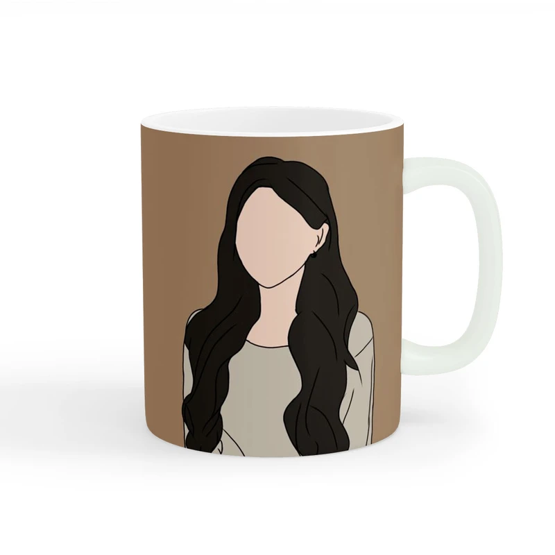 ماگ طرح دخترانه دختر کیوت کد wall-8264