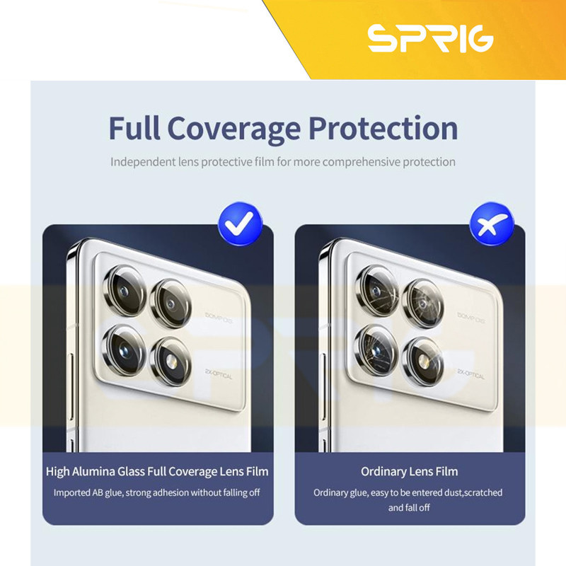 محافظ لنز دوربین اسپریگ مدل Ring Metal مناسب برای گوشی موبایل شیائومی Poco X6 Pro