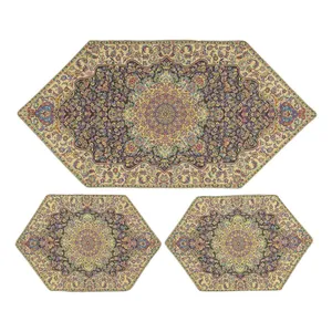 رومیزی ترمه مدل فرحزاد کد 400 بسته 3 عددی