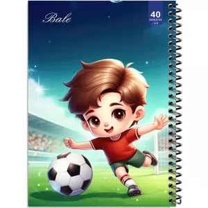 دفتر نقاشی 40 برگ انتشارات بله طرح پسرانه فوتبال کد A4-K646