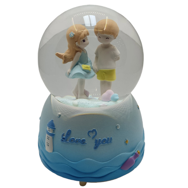 گوی موزیکال مدل پمپی طرح دیدار عاشقانه