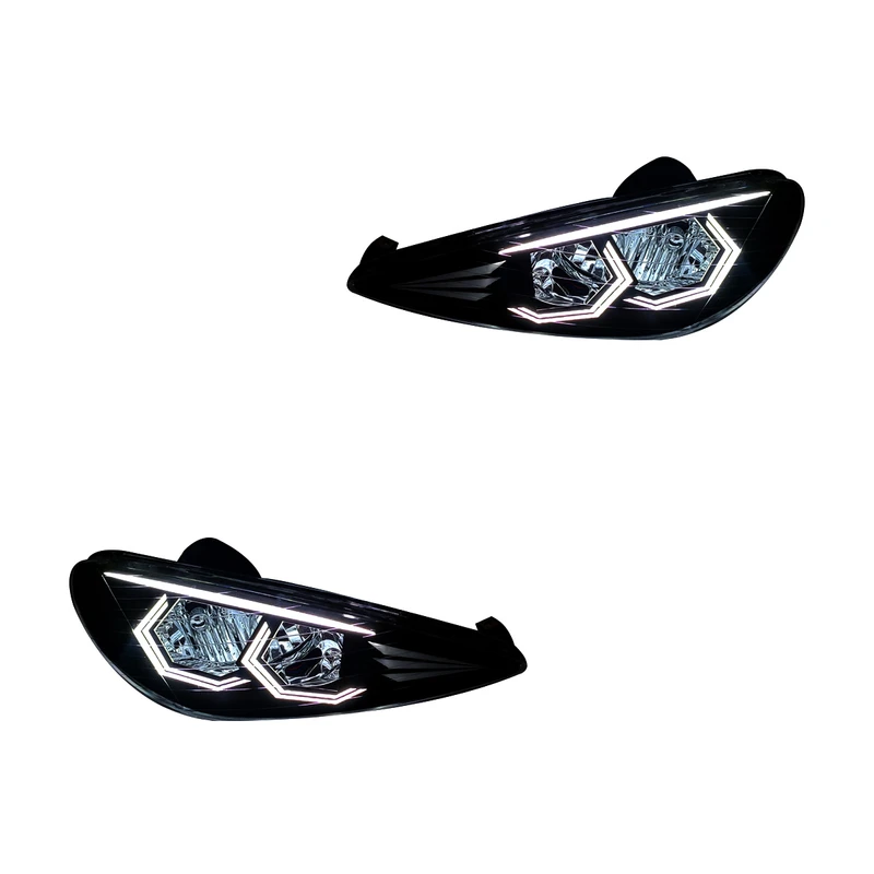 چراغ جلو خودرو گروه پژوهش صنعت مدرن مدل Hexa-W مناسب برای پژو 206 بسته دو عددی