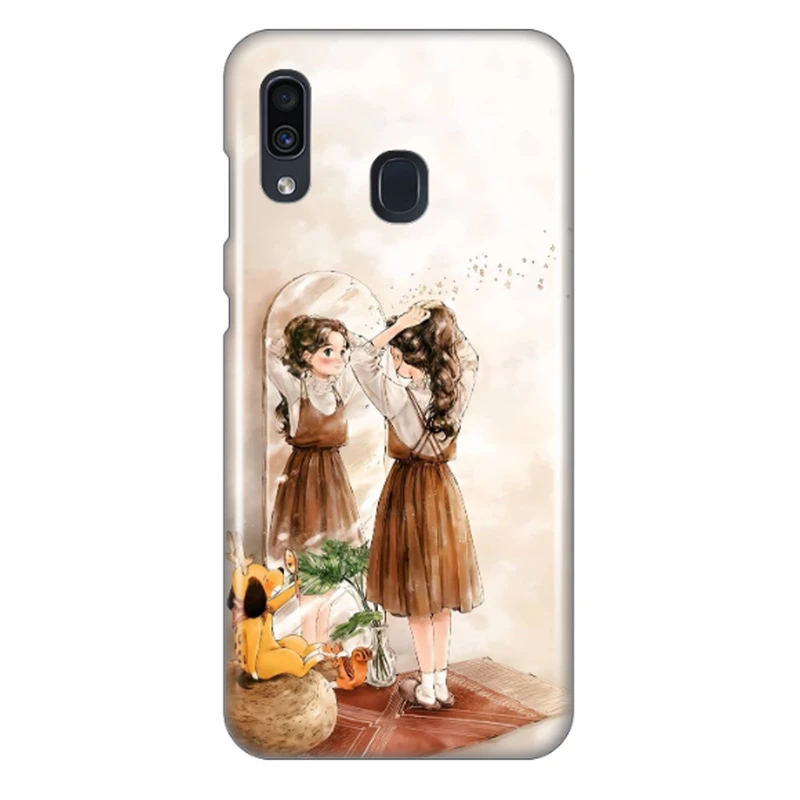 کاور طرح دختر و آینه کد DIMO-019 مناسب برای گوشی موبایل سامسونگ Galaxy A30 / Galaxy A20