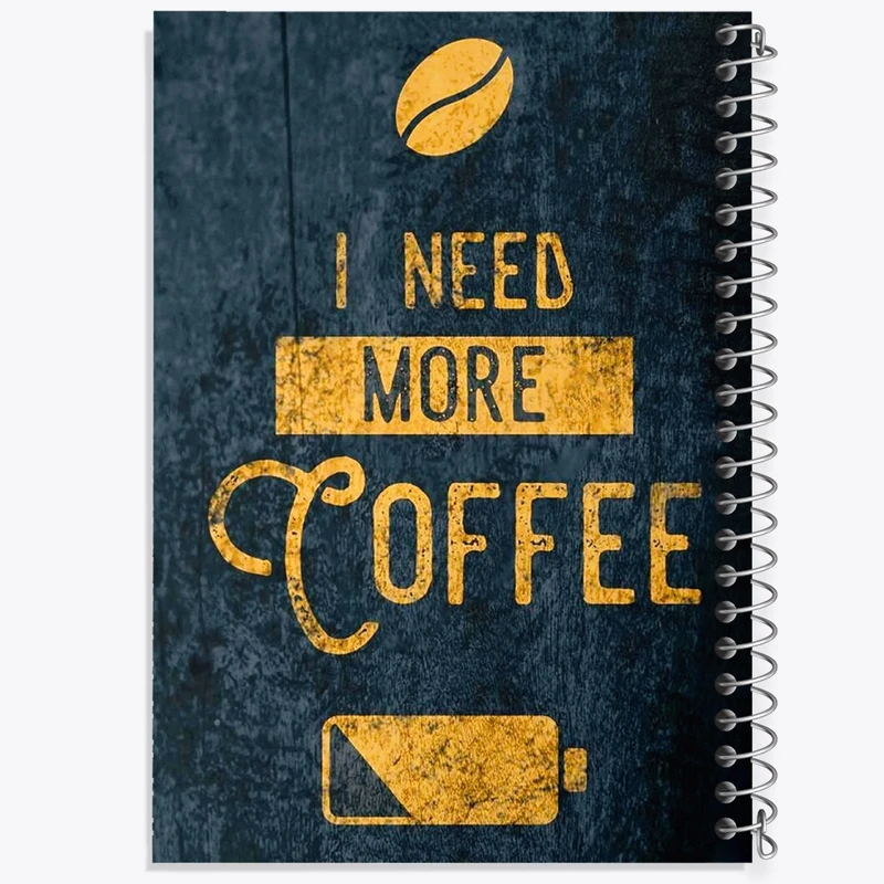 دفتر نت موسیقی 50 برگ خندالو مدل I Need More Coffee کد F1227