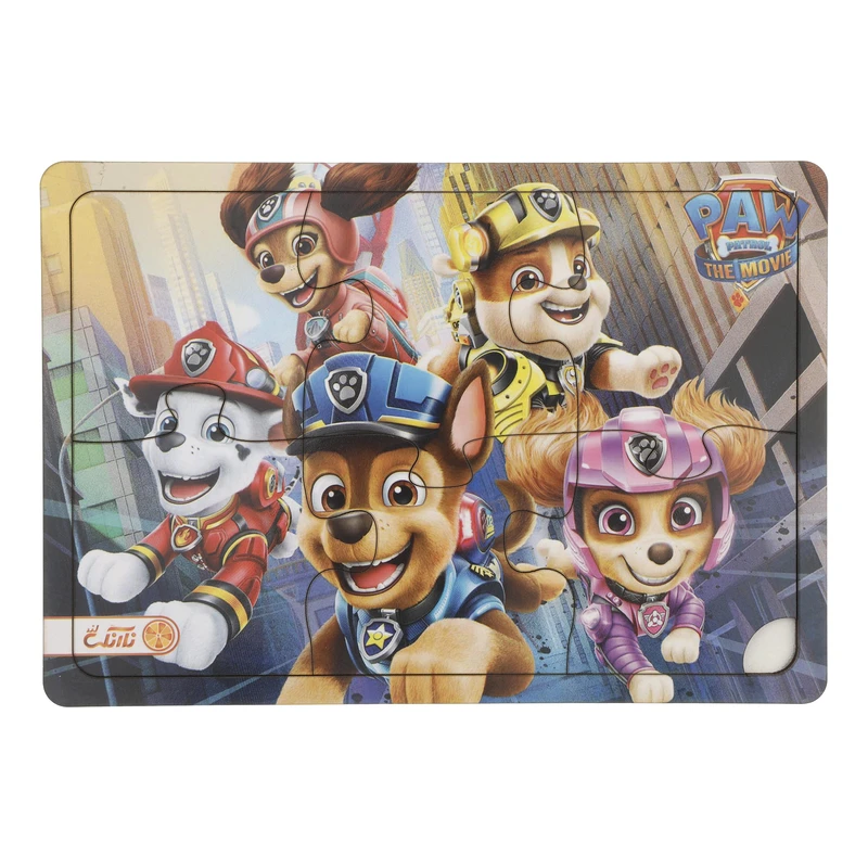 پازل 6 تکه نارنگی لند طرح Paw Patrol مدل چوبی
