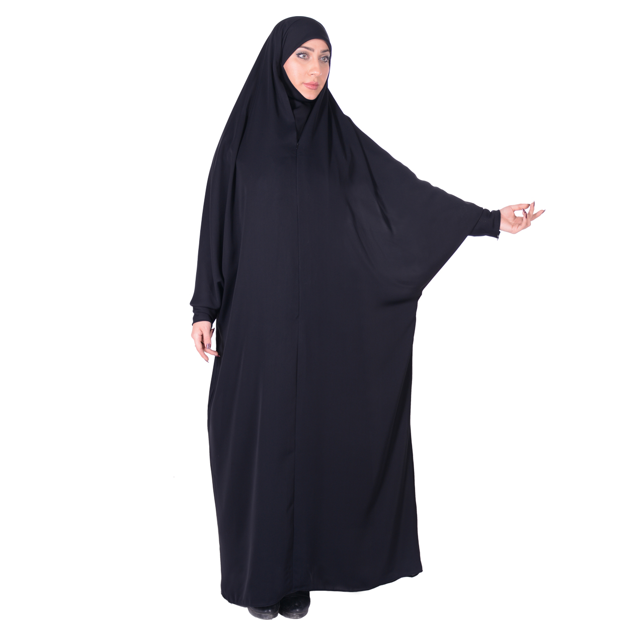 چادر حجاب جلابیب کرپ کریستال شهر حجاب مدل 8006 -  - 1