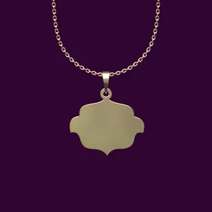 گردنبند طلا 18 عیار زنانه مدوپد مدل شکل هندسی کد P2-1-1069