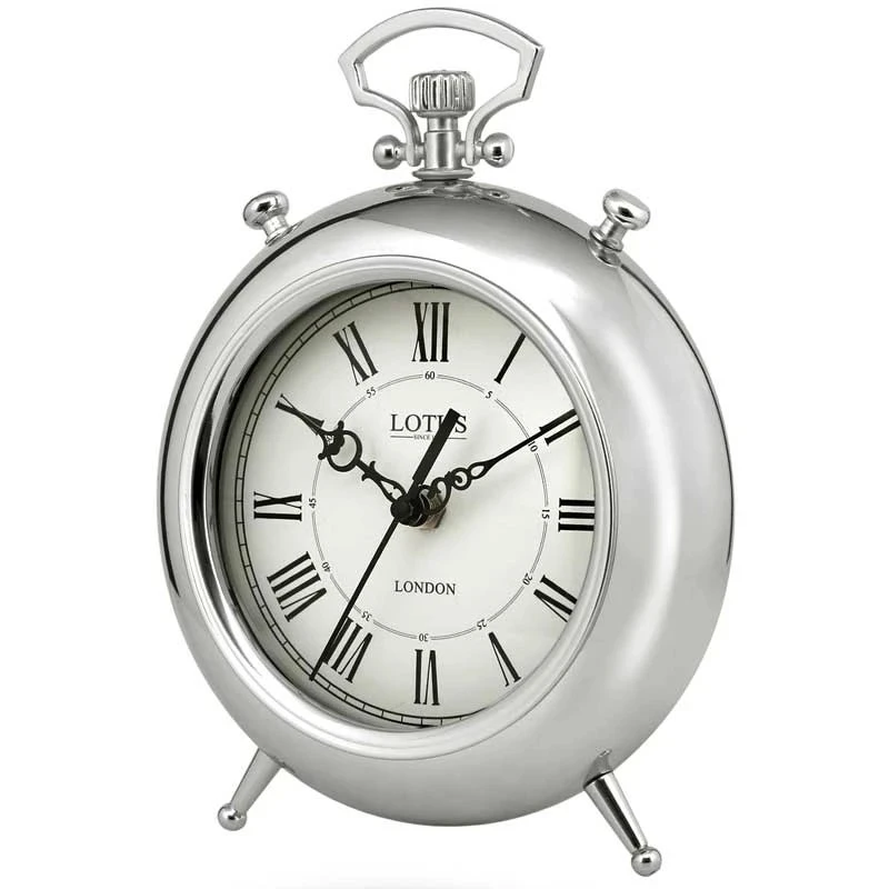 ساعت رومیزی عقربه‌ای لوتوس مدل BS-500-SAN LUIS-SILVER