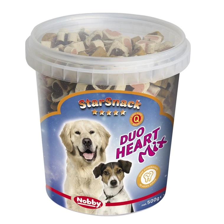 تشویقی سگ نوبی مدل heart starsnack mix وزن 500 گرم
