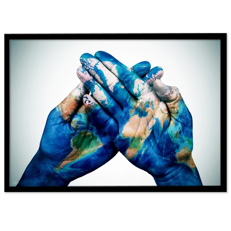 تابلو بکلیت طرح دست نگاره ی زمین مدل B-s867