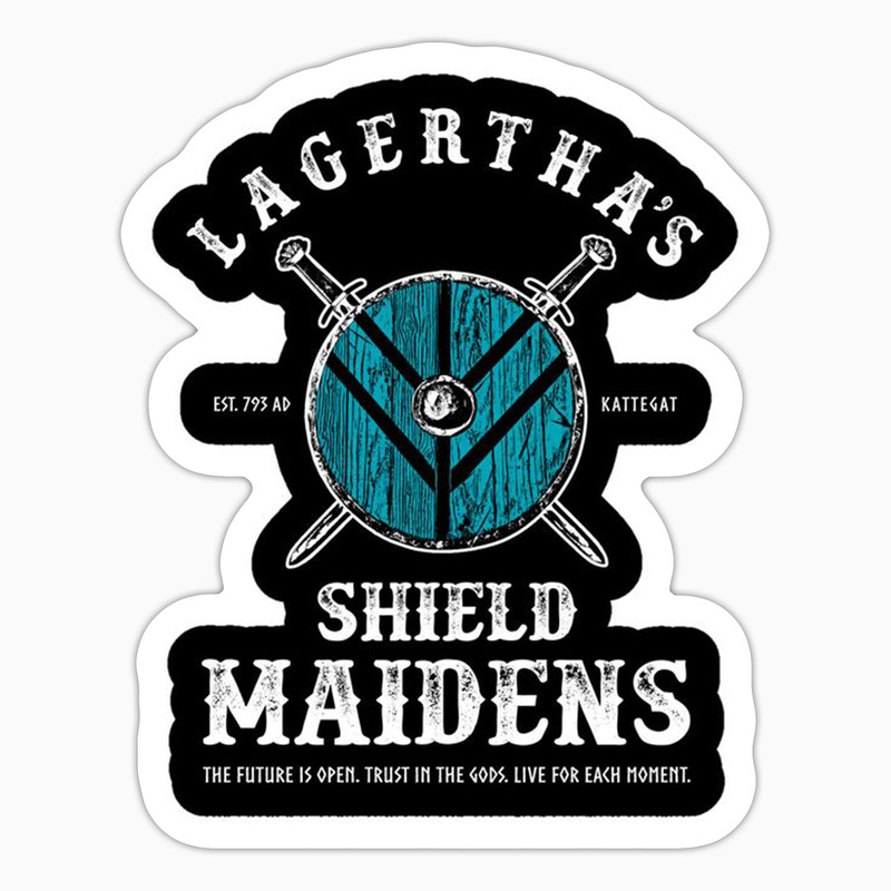 استیکر لپ تاپ و موبایل بووم طرح سریال Vikings مدل Lagertha's Shield کد LB90