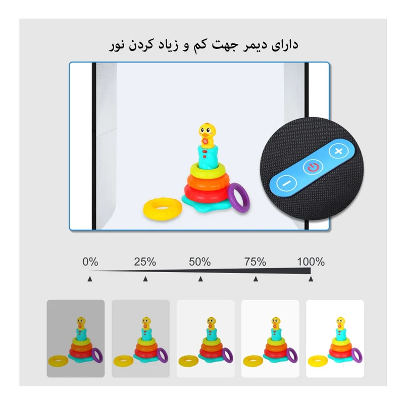 چادر عکاسی پلوز مدل Folding Portable ابعاد 25x25 سانتی متر عکس شماره 8