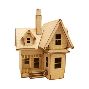 ساختنی 117 تکه مدل ماکت چوبی خانه کد M166