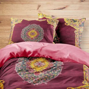 سرویس روتختی مدوپد طرح قالی بیجار مدرن ترنجی مدل C-bijar-M04 یک نفره 4 تکه