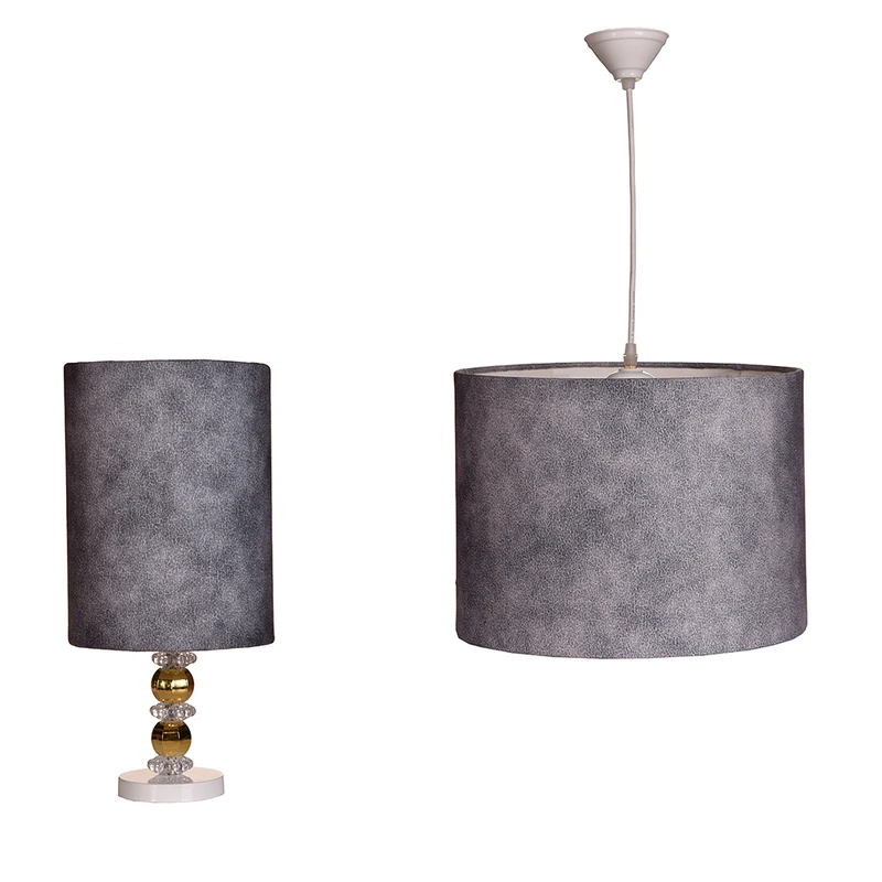 آباژور رومیزی و لوستر سقفی مدل چرم