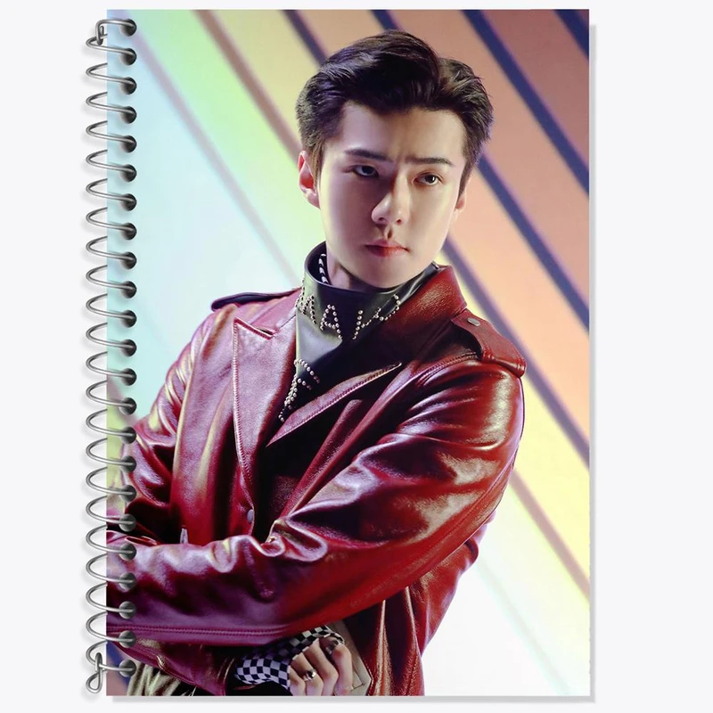 دفتر زبان 50 برگ خندالو مدل سه خط طرح سهون گروه اکسو EXO کد 13461