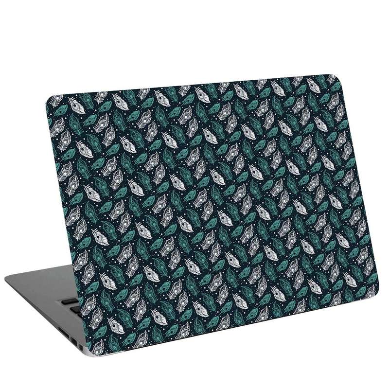 استیکر لپ تاپ طرح Pigeon feathers Pattern Black کد G-261 مناسب برای لپ تاپ 15.6 اینچ