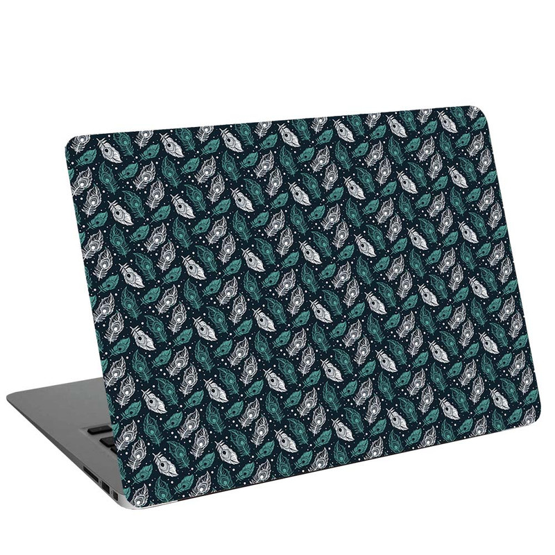 استیکر لپ تاپ طرح Pigeon feathers Pattern Black کد G-261 مناسب برای لپ تاپ 15.6 اینچ