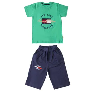 ست تیشرت و شلوارک پسرانه طرح نیویورک کد 1020