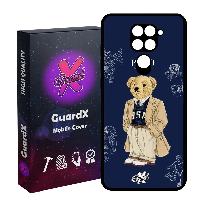 کاور گارد ایکس طرح Bear مدل Glass10412 مناسب برای گوشی موبایل شیائومی Redmi Note 9