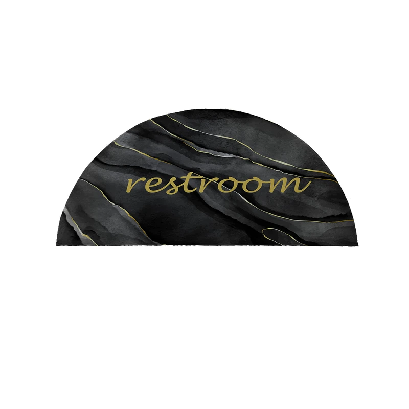  پادری مدل نیم دایره طرح Restroom کد 8755 سایز 90×45 سانتی متر