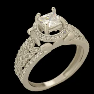 حلقه طلا 18 عیار زنانه طلای مستجابی مدل 670150
