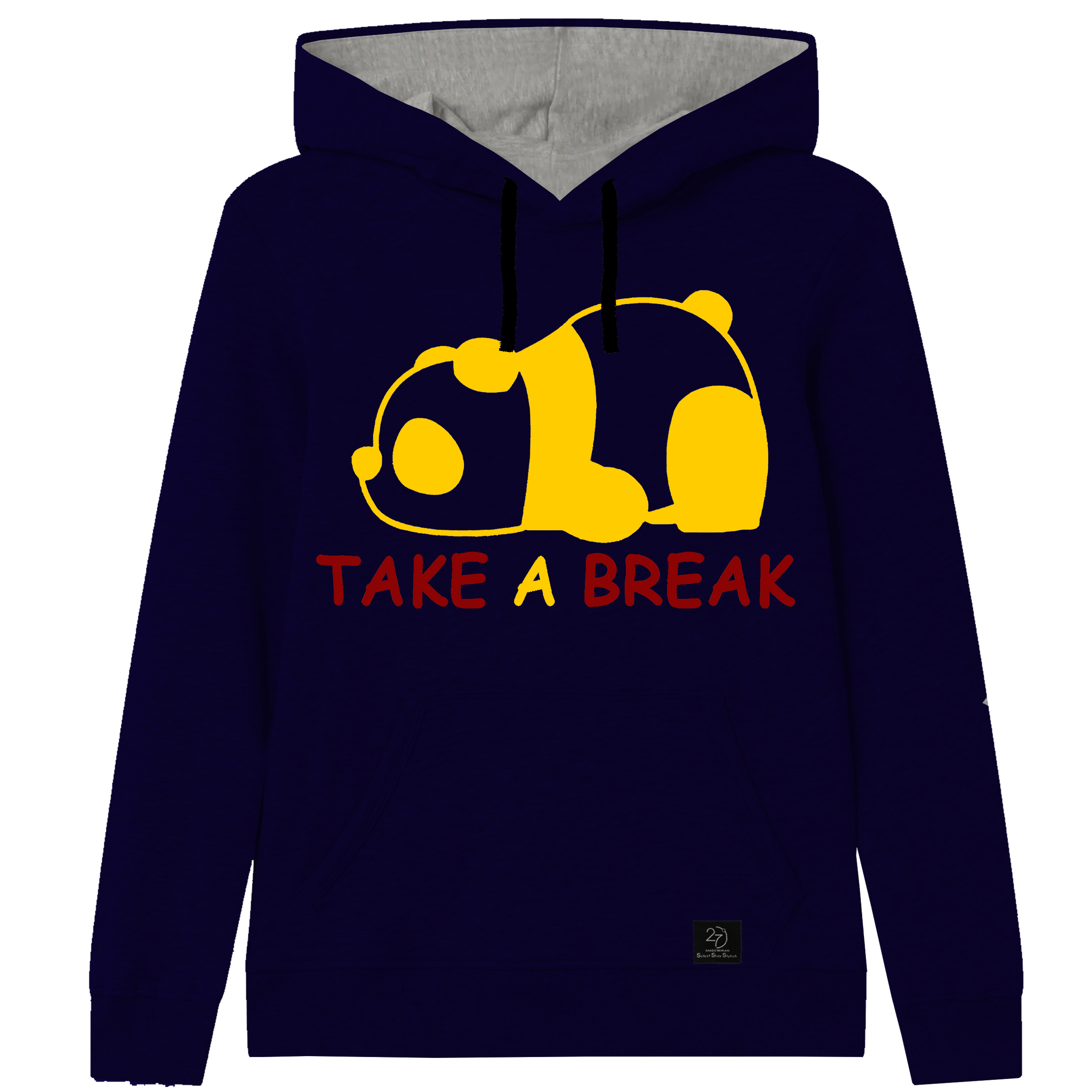 هودی دخترانه 27 مدل TAKE A BREAK کد V15 رنگ سرمه ای