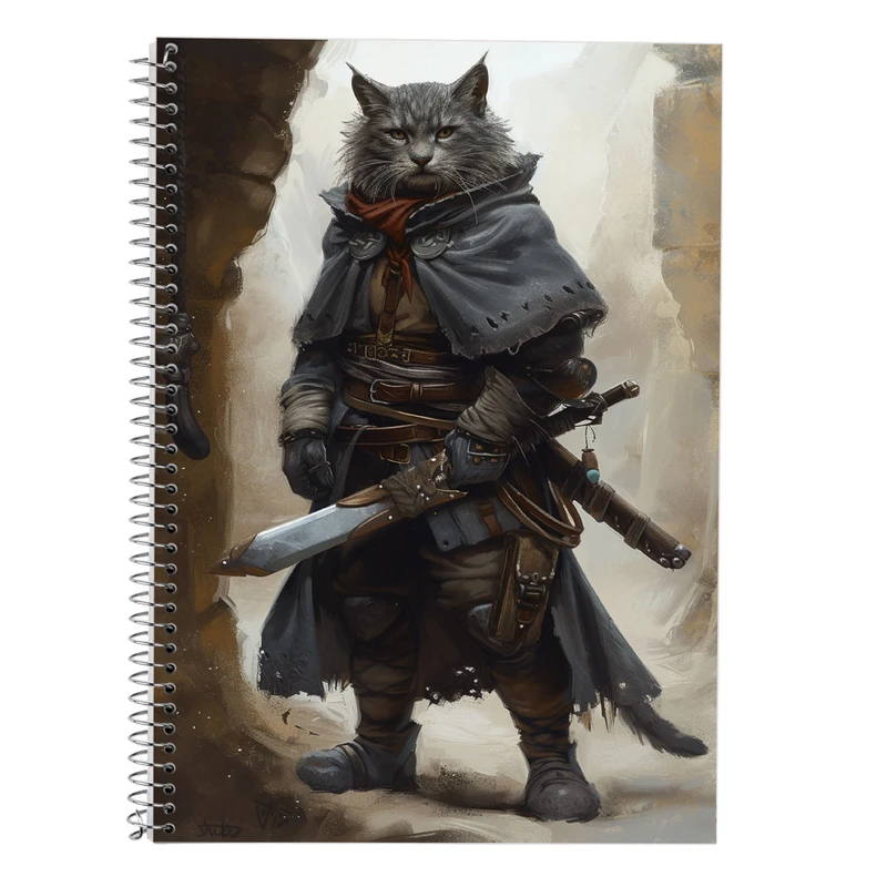 دفتر زبان 50 برگ مدوپد مدل دو خط طرح حیوانات جنگجو کد DF14852