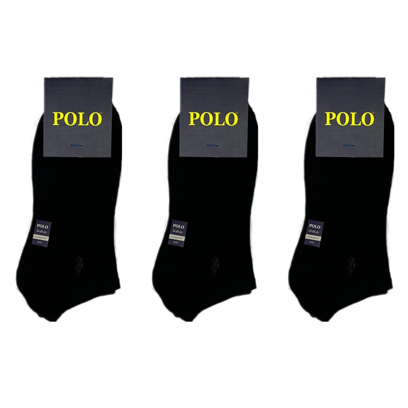 جوراب ساق کوتاه مردانه پولو مدل MOCHB3 بسته 3 عددی