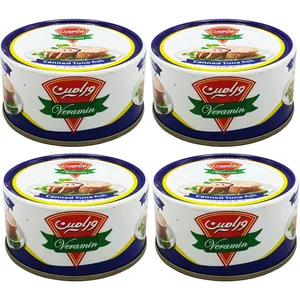 کنسرو ماهی تون در روغن ورامین - 180 گرم بسته 4 عددی