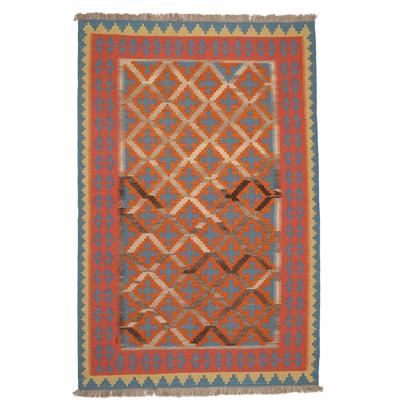 گلیم دستبافت سه متری مدل قشقایی کد40410137