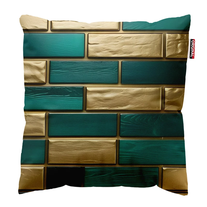  کوسن پاد آفرین طرح دیوار آجری کد 3545 سایز 30*30 سانتی متر