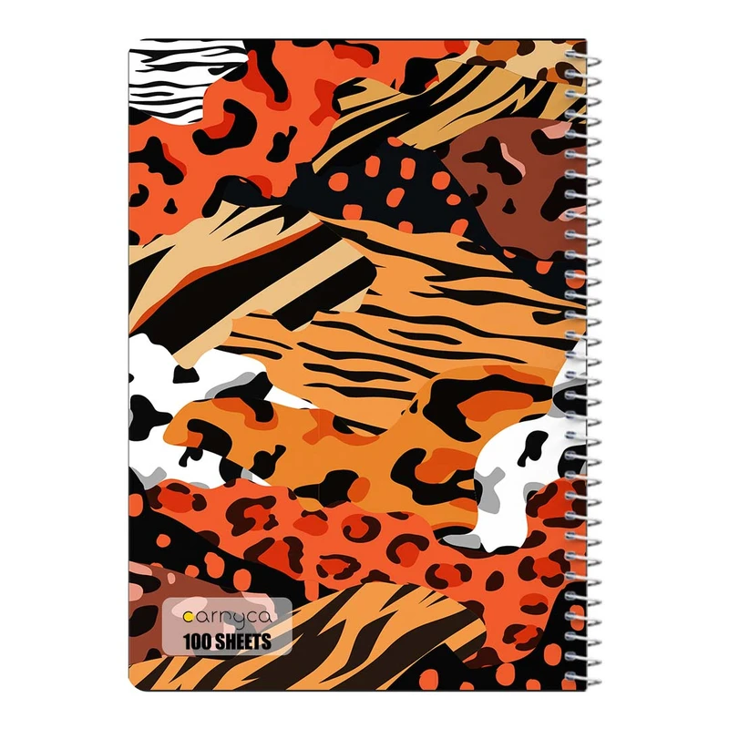 دفتر مشق 100 برگ سیمی کارنیکا طرح پترن پوست Animal Pattern کد 47561