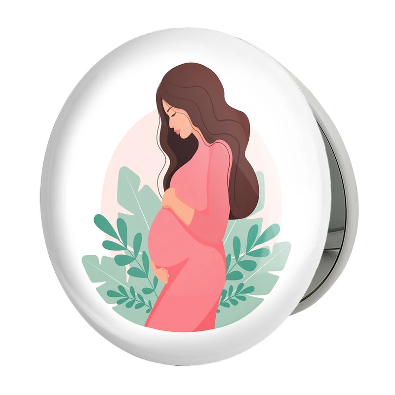 آینه جیبی خندالو طرح بارداری مدل تاشو کد 26694 