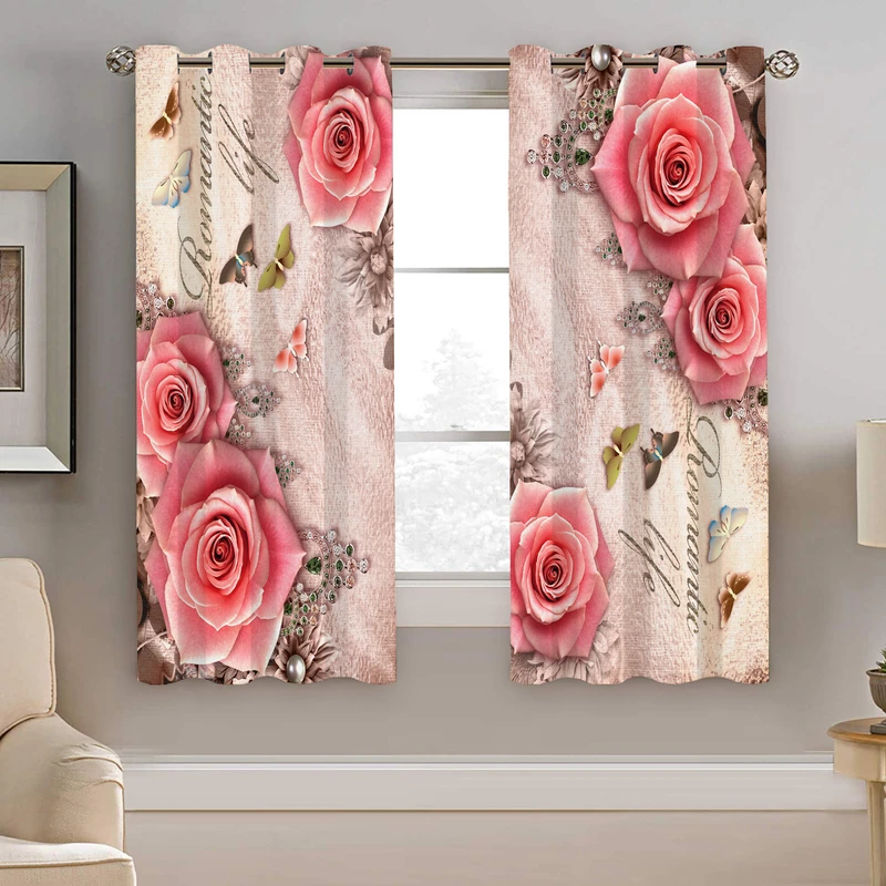 پرده نیروانا طرح گل مدل مخمل کد 5032 سایز 140×200 سانتی متر