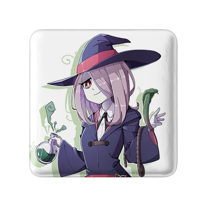مگنت خندالو طرح سوسی انیمه جادوگران کوچک Little Witch Academia  مدل مربعی کد 22846