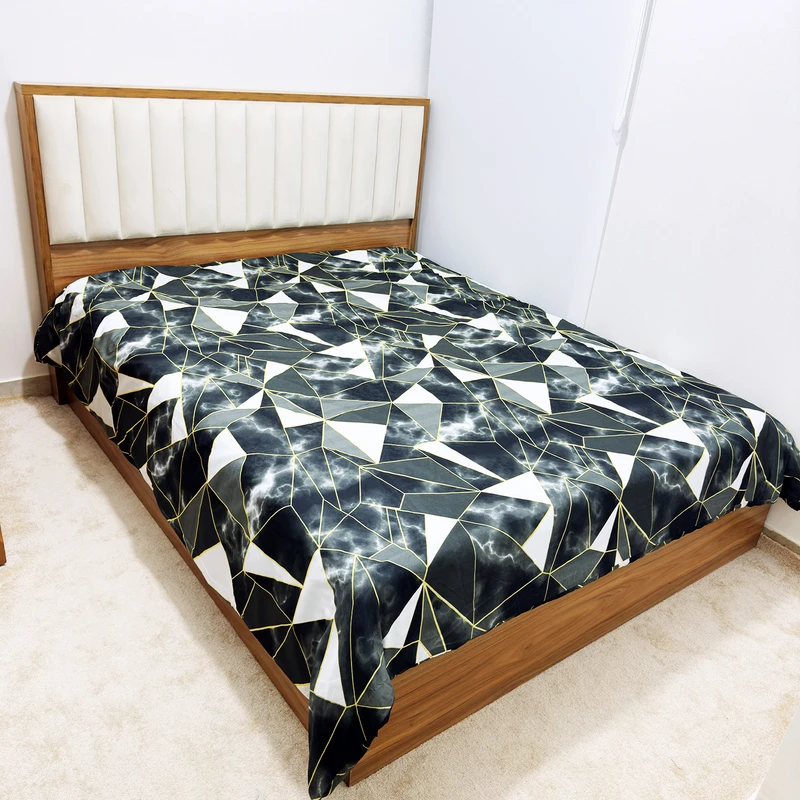 کاور لحاف ناتوسا مدل هندسی دو نفره سایز 220x240 سانتی متر