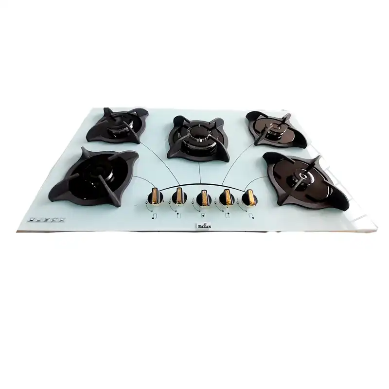 اجاق گاز صفحه ای 5 شعله هاکان مدل رومیزی توکار S/PAD