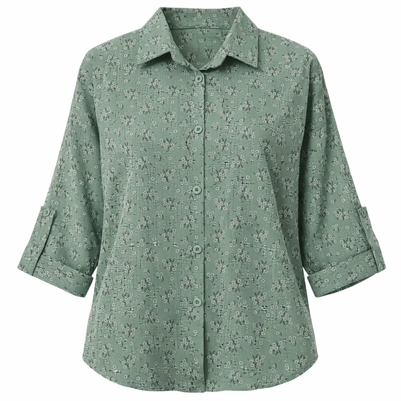 شومیز آستین بلند یقه برگردان زنانه مدل 38126