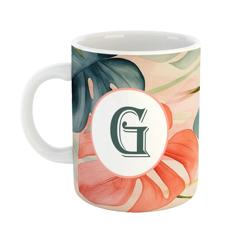 ماگ پادآفرین مدل فانتزی طرح حرف G کد 35