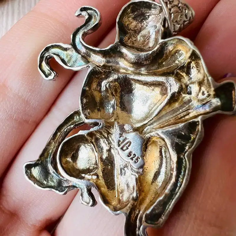 آویز گردنبند نقره مدل آدمک