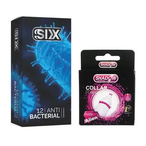  کاندوم سیکس مدل Anti Bacterial بسته 12 عددی به همراه کاندوم شادو مدل Collar بسته 1 عددی