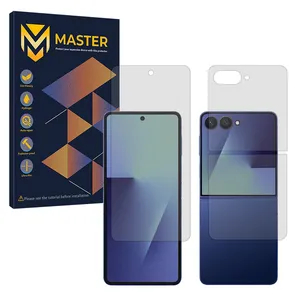 Master Resistant model matte screen protector suitable for Samsung Galaxy Z Flip7 mobile phone Along with the phone back protector