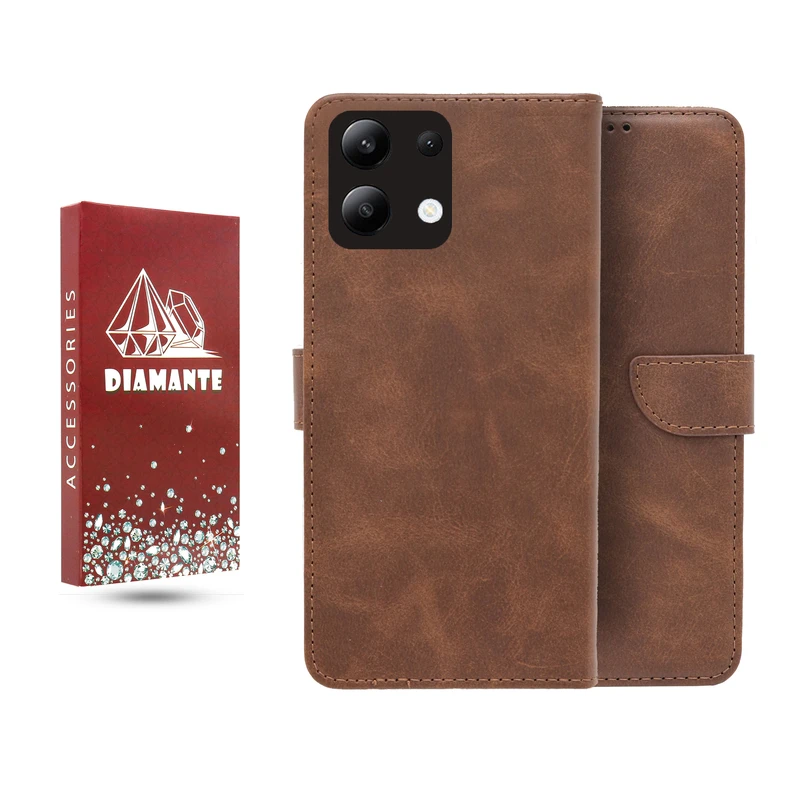 کیف کلاسوری دیامانته مدل چرم مناسب برای گوشی موبایل شیائومی Poco M6 Pro 4G