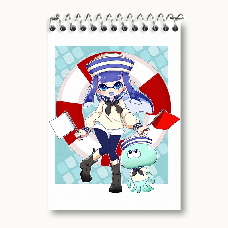 دفتر یادداشت 50 برگ خندالو مدل بازی اسپلاتون (Splatoon) کد 33331