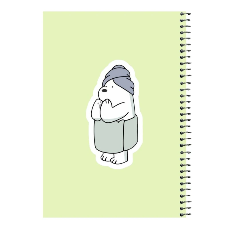 دفتر مشق 80 برگ اس جی مدل خرس و حوله   