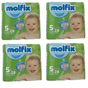 پوشک کودک مولفیکس سایز 5 بسته 28 عددی مجموعه 4 عددی