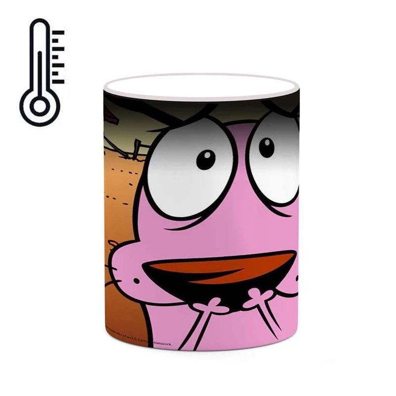 ماگ حرارتی کاکتی مدل کارتون Courage The Cowardly Dog کد mgh22422
