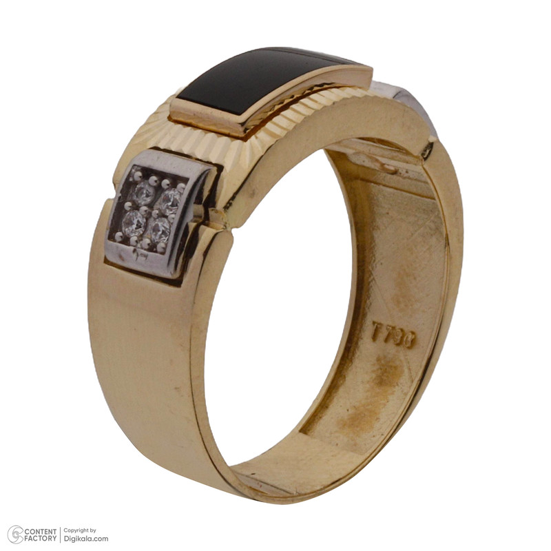 انگشتر طلا 18 عیار مردانه طلای مستجابی مدل 10142